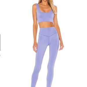 NWOT Lovewave SET Purple 2 piece workout bra & leggings